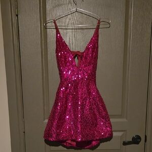 Sparkling Pink Sequin Dress
